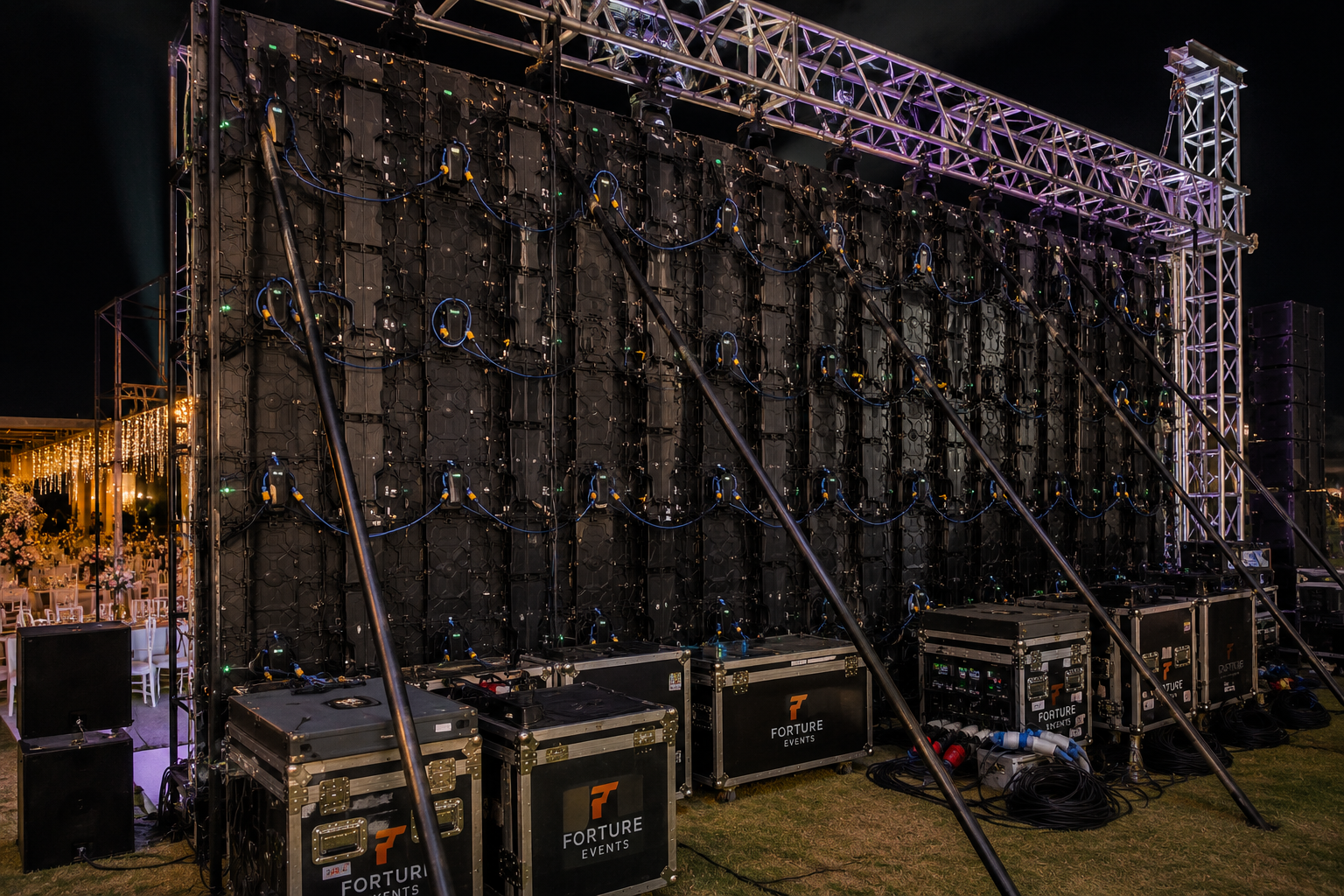 led wall setup